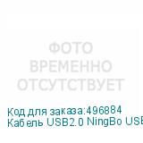 Кабель USB2.0 NingBo USB A(m) - USB B(m), 3м, серебристый (NINGBO)