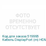 Кабель DisplayPort (m) HDMI (m) 2м черный NONAME