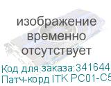 Патч-корд ITK PC01-C5EU-2M-G вилка RJ-45-вилка RJ-45 кат.5е 2м серый ПВХ