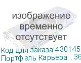 Портфель Карьера , 36х31х7 см, искусственная кожа, 2 отделения, на молнии, черный (АЛЕКС)