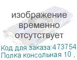 Полка консольная 10 , 1U, глубина 152, без крепежа, серая