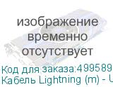 Кабель Lightning (m) - USB (m), 1м, в оплетке, 2.4A, серебристый (NONAME)