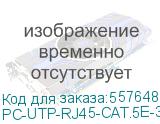 Патч-корд CABEUS вилка RJ-45, вилка RJ-45, кат.5E, ПВХ, 3м, серый (pc-utp-rj45-cat.5e-3m) PC-UTP-RJ45-CAT.5E-3M PC-UTP-RJ45-CAT.5E-3M