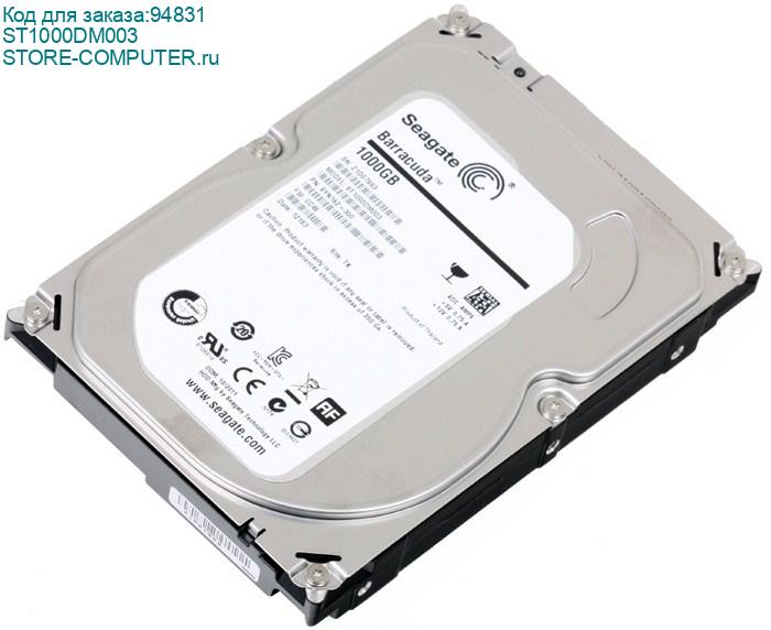 Жесткий диск HDD 1ТБ, 3.5 , 7200об/мин, 64МБ, SATA III, Seagate Barracuda 7200.14, ST1000DM003 ST1000DM003